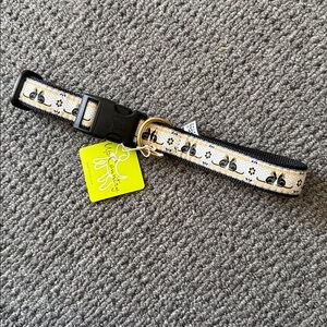 Anthropologie The Bistro Tile Dog collar, NWT XL adjustable upcountry cat motif